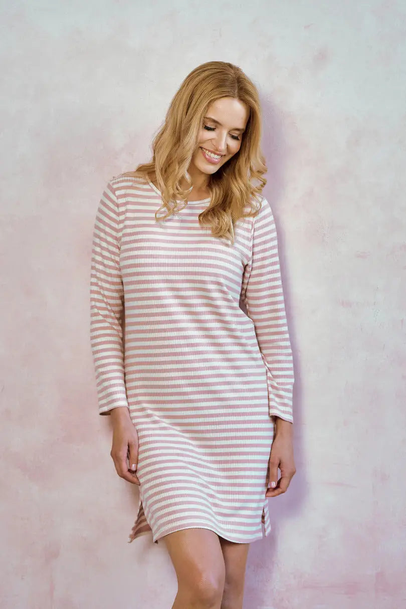 Alessandra | camicia da notte a maniche lunghe in viscosa