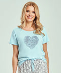 Alessia | pigiama donna in 100% cotone con pantaloni 7/8