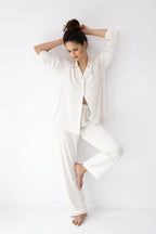 Amani | pigiama donna in viscosa premium – taglio a camicia