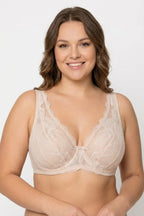 Amelia | bralette in pizzo plus sizes - beige