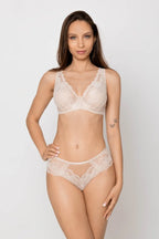 Amelia | bralette in pizzo plus sizes - beige