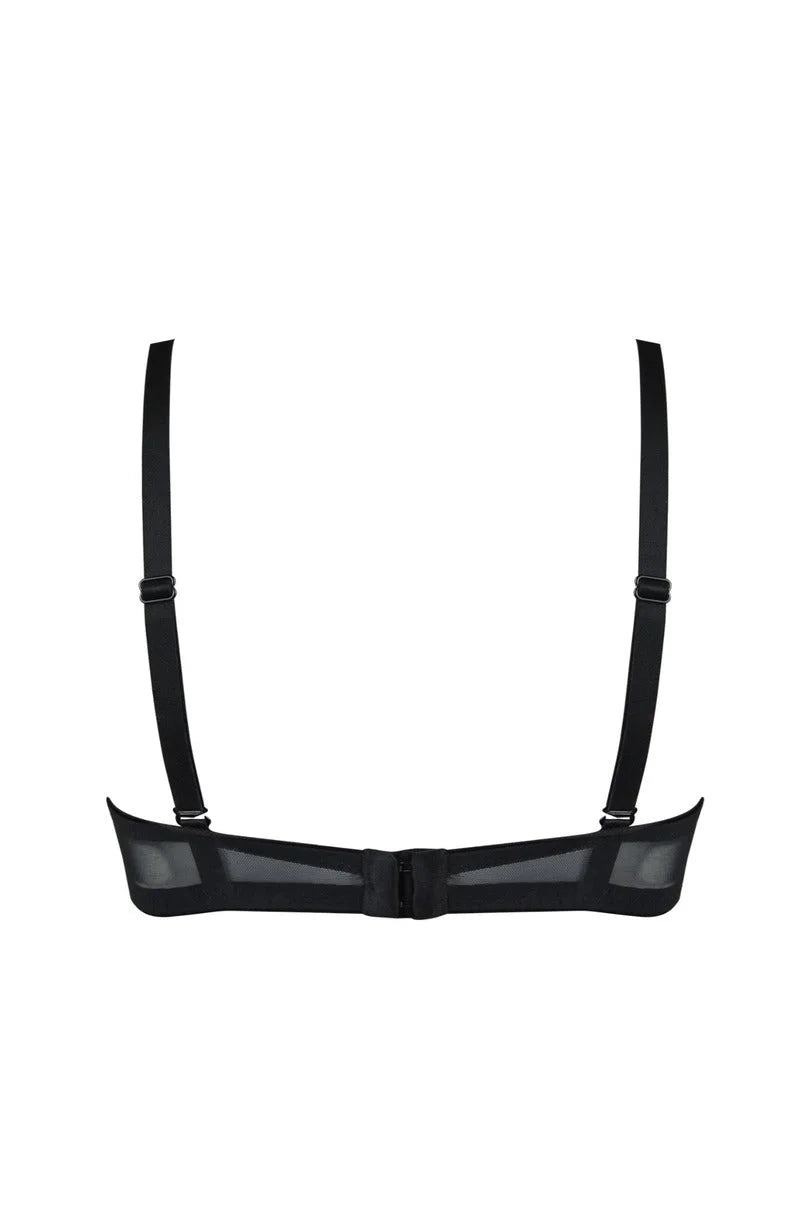 Amelia | reggiseno push up in pizzo - nero