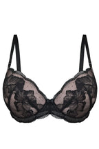 Amelia | reggiseno push up in pizzo - nero