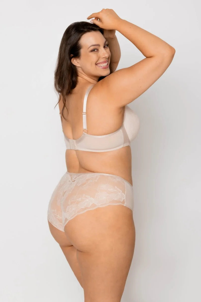 Amelia | reggiseno semi soft in pizzo - beige