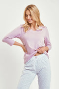 Andrea | pigiama da donna in cotone con maniche 7/8