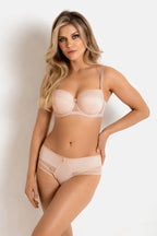 (angel beige) reggiseno a fascia push up estraibile - 19231