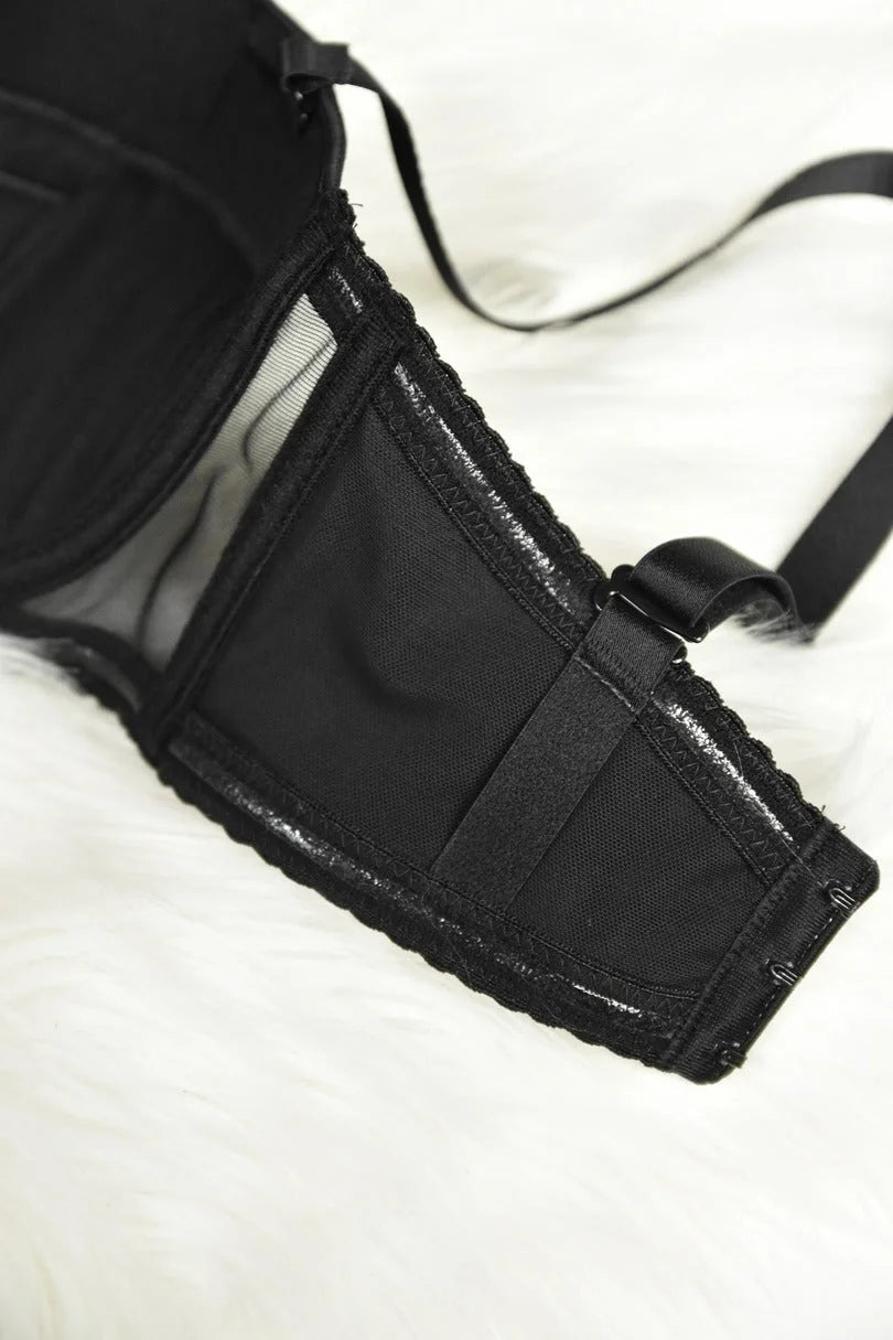 (angel nero) reggiseno a fascia push up estraibile - 19231