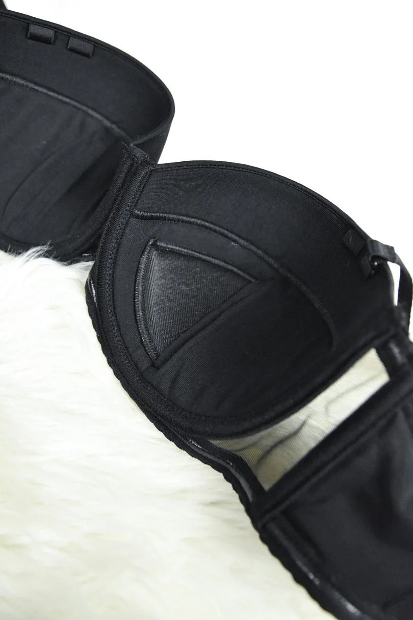 (angel nero) reggiseno a fascia push up estraibile - 19231