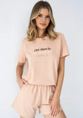 Anika | pigiama donna in cotone con t-shirt grafica