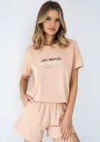Anika | pigiama donna in cotone con t-shirt grafica