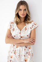 Arielle | camicia da notte in cotone con stampa floreale