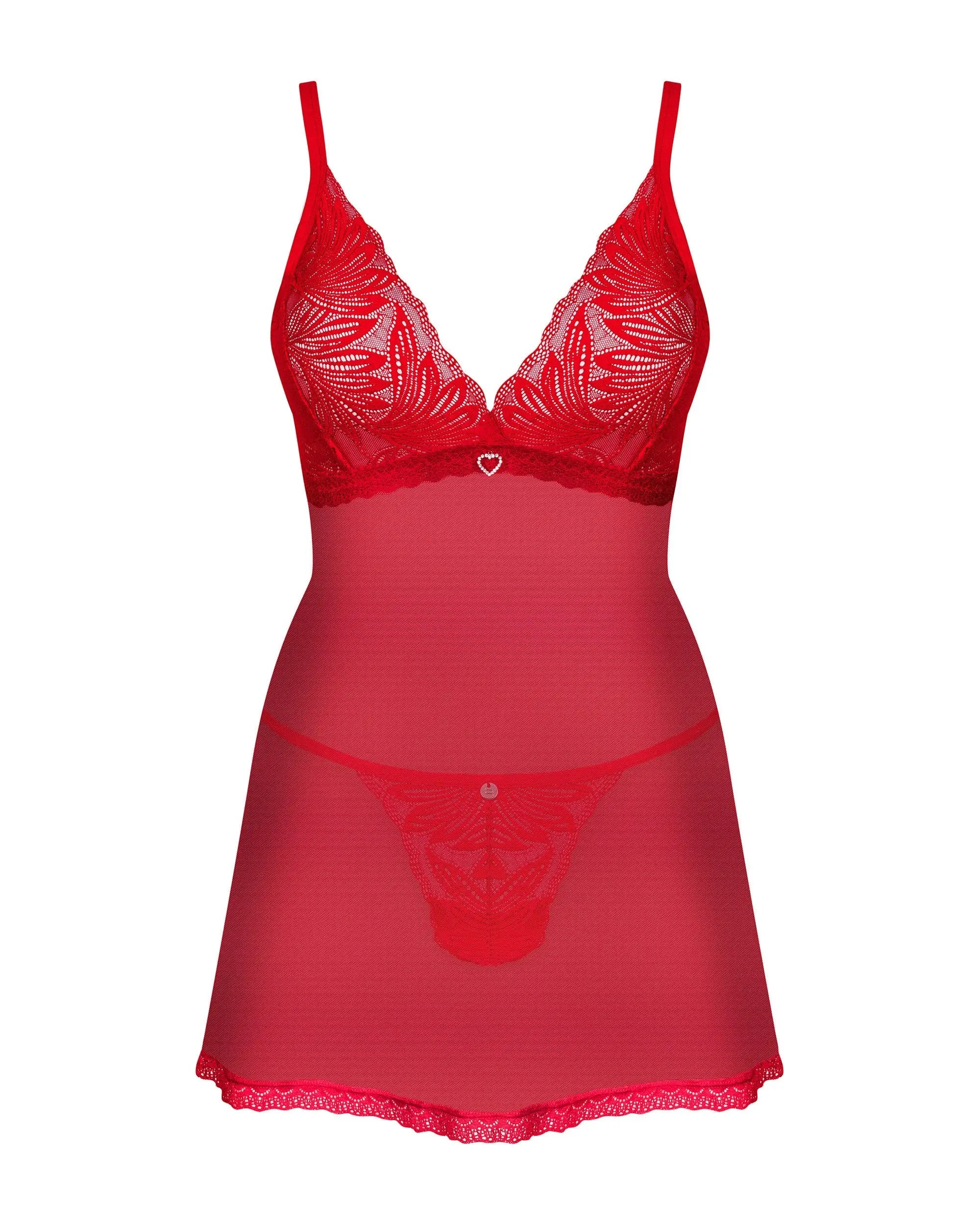 Babydoll chilisa rosso con perizoma | chilisa