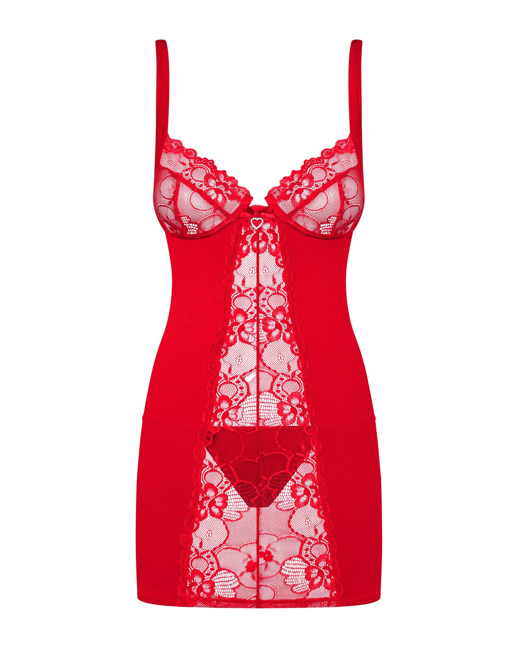 Babydoll intimo romantico con pizzo e dettagli femminili