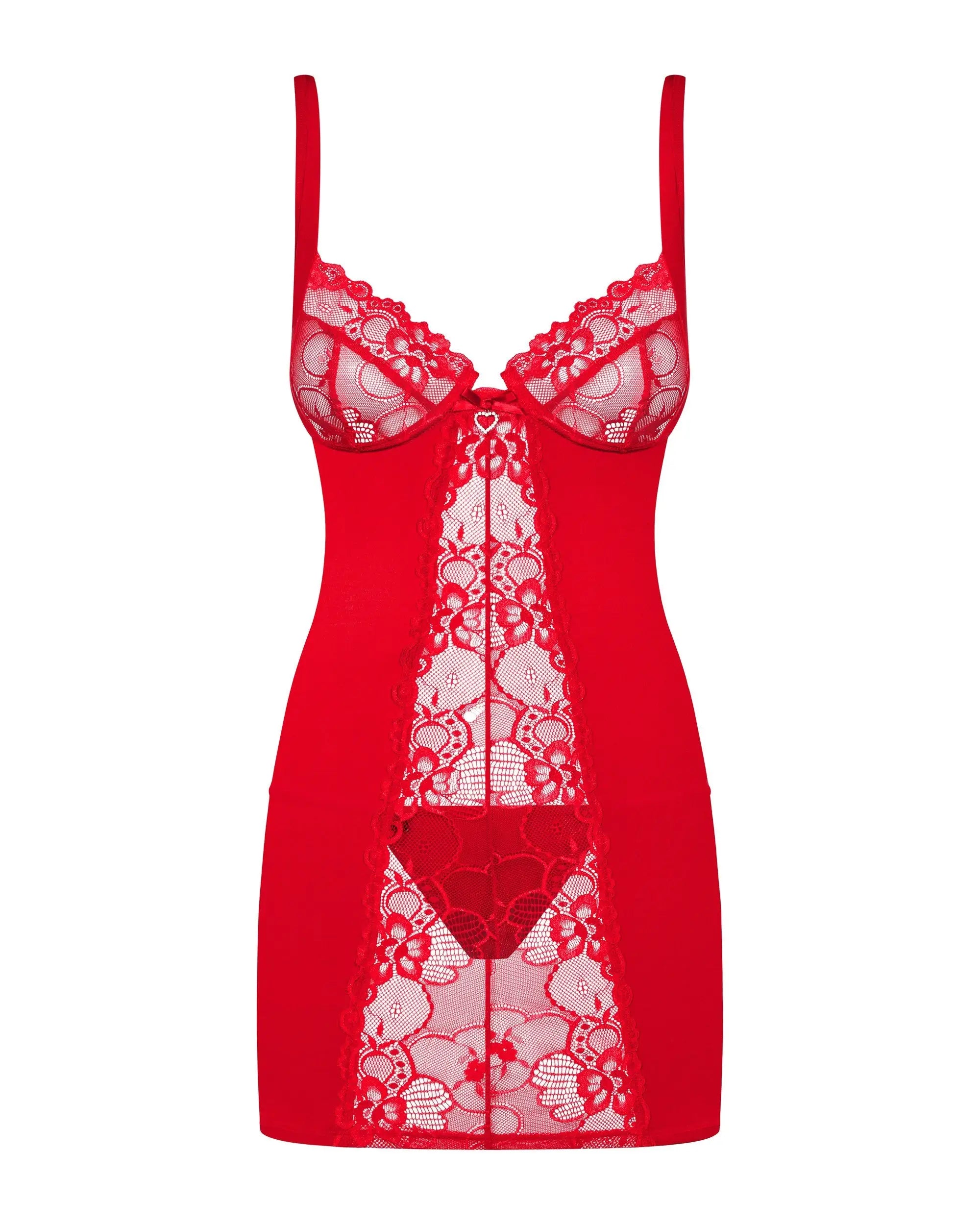 Babydoll intimo romantico con pizzo e dettagli femminili