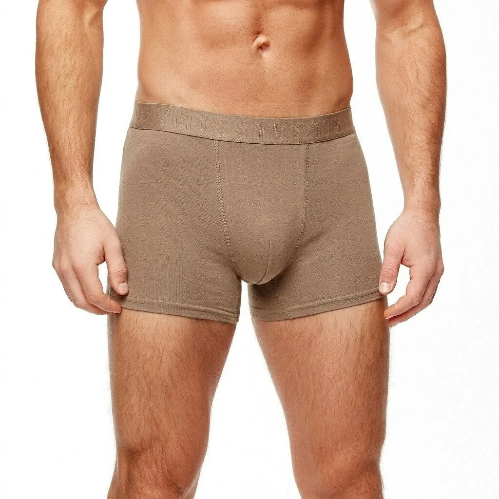 Bb005m - boxer da uomo in cotone elasticizzato liscio