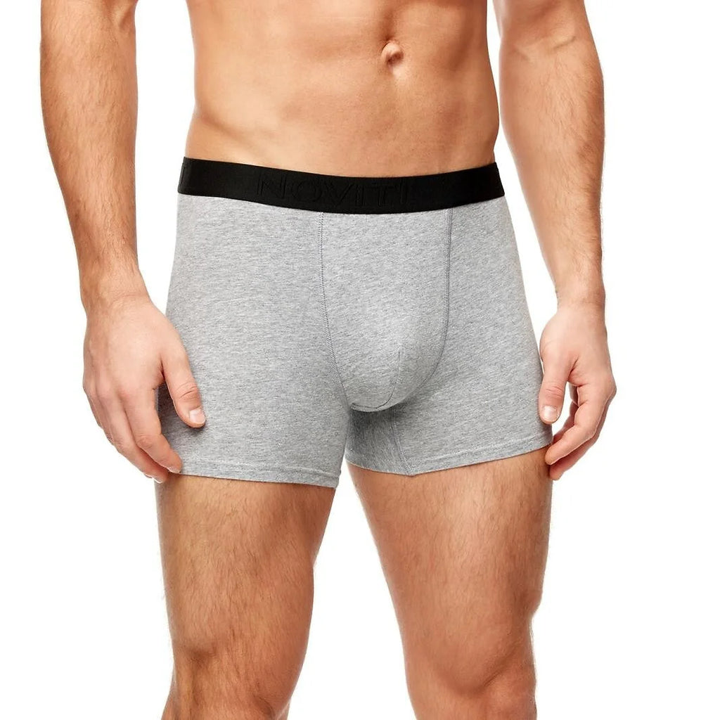 Bb005m - boxer da uomo in cotone elasticizzato liscio