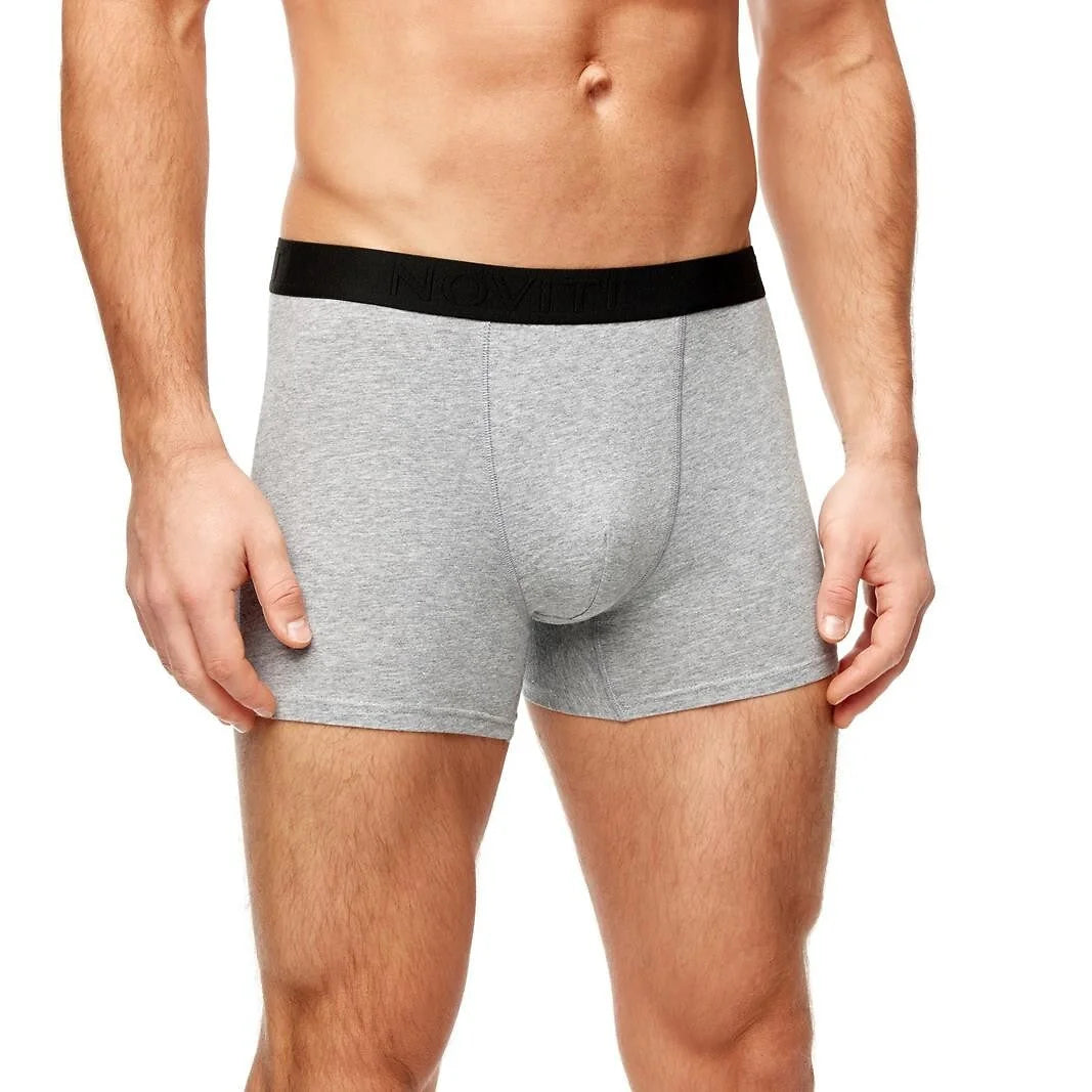 Bb005m - boxer da uomo in cotone elasticizzato liscio