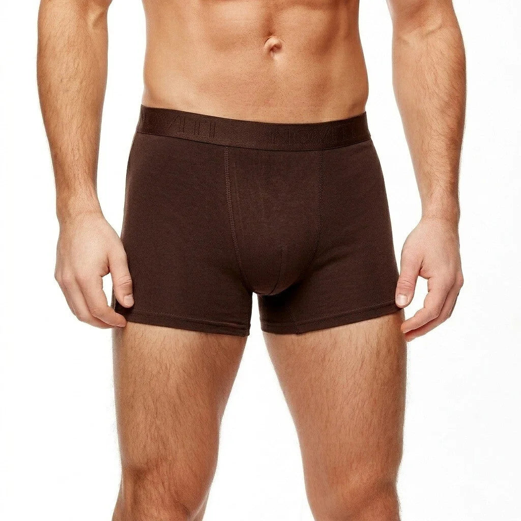 Bb005m - boxer da uomo in cotone elasticizzato liscio