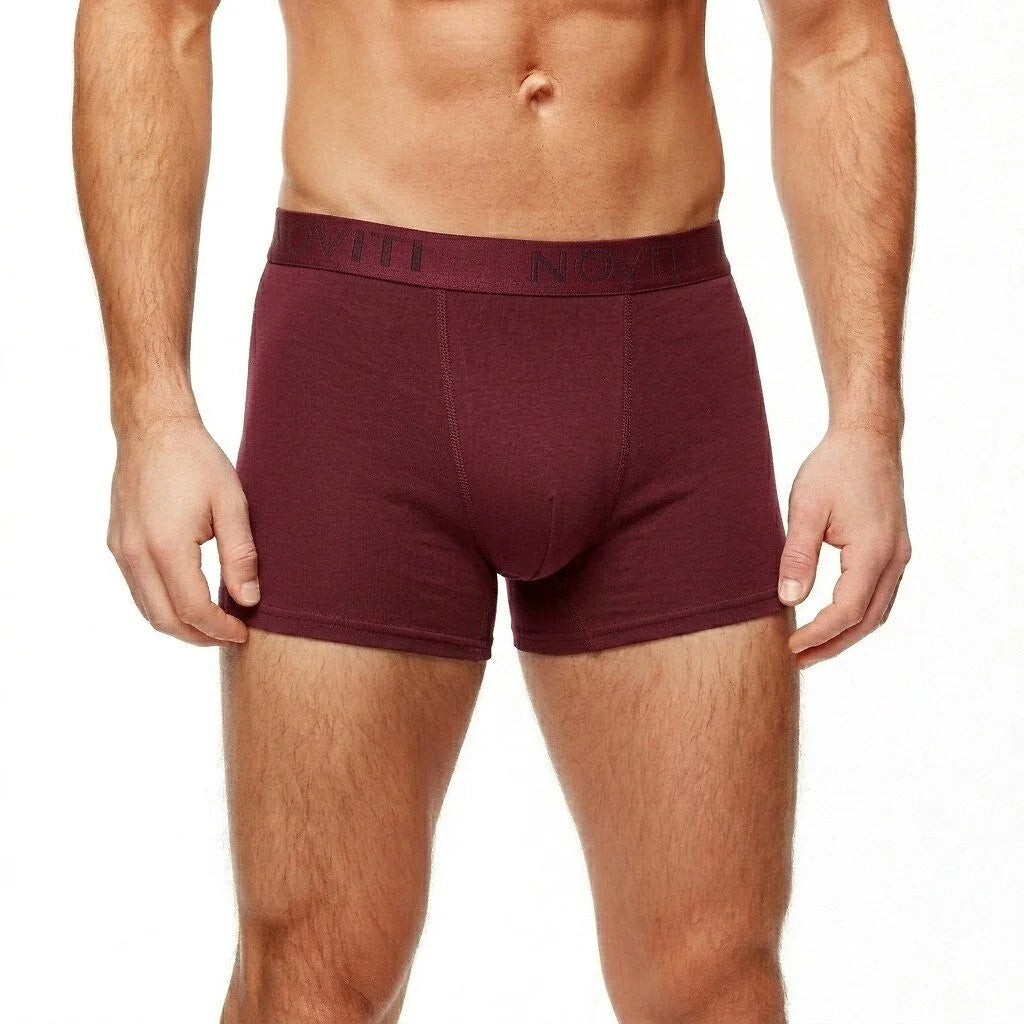 Bb005m - boxer da uomo in cotone elasticizzato liscio