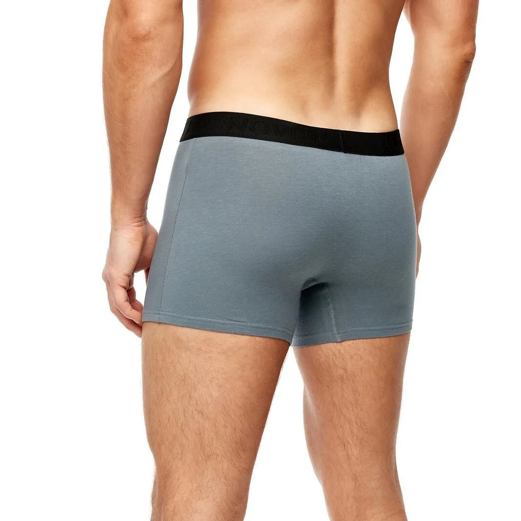 Bb005m - boxer da uomo in cotone elasticizzato liscio