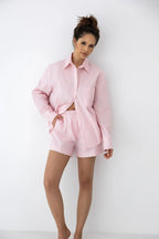 Bellina - pigiama corto da donna in cotone a righe