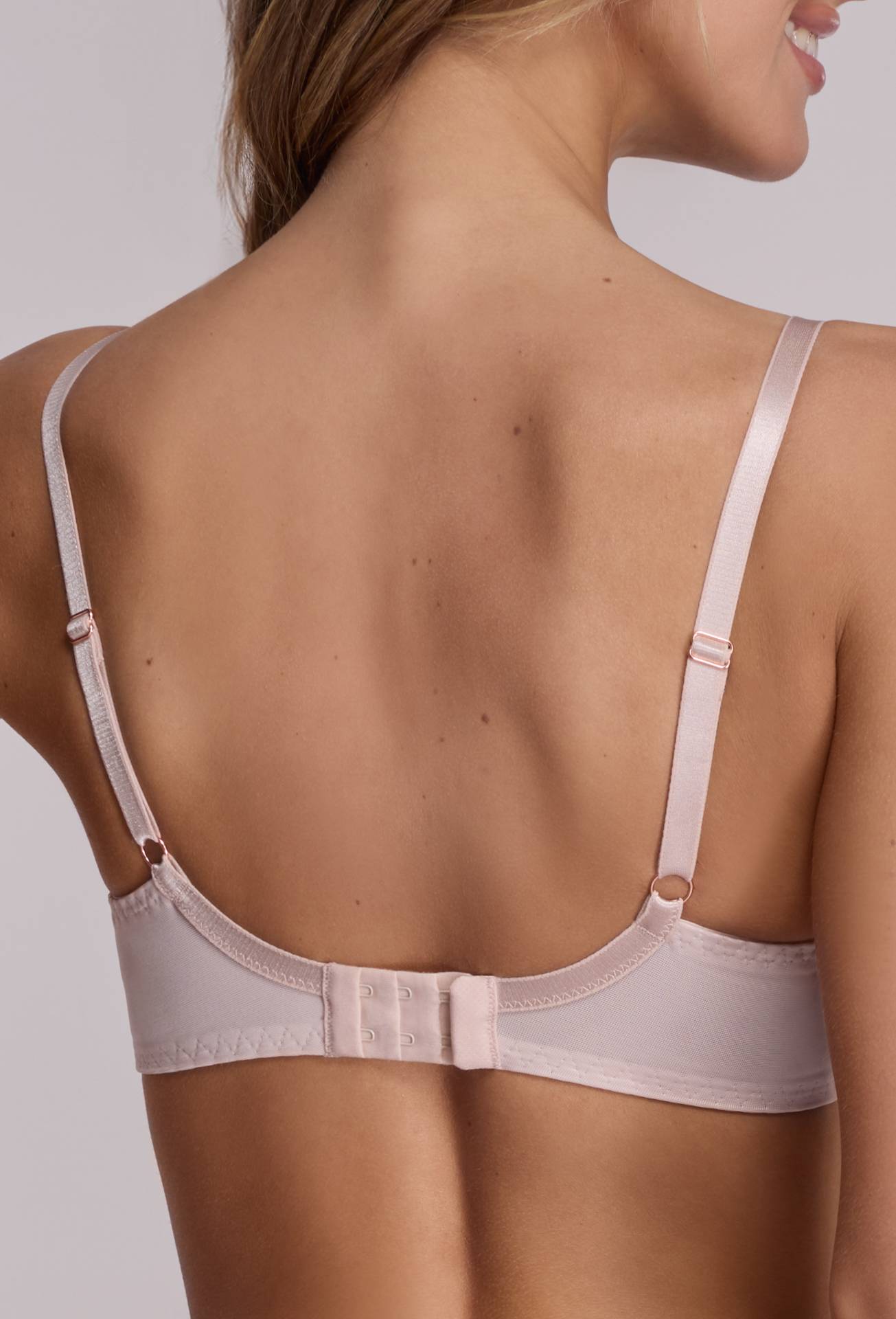Reggiseno soft con ferretto in microfibra e pizzo - Yasmin - Beige - 2106