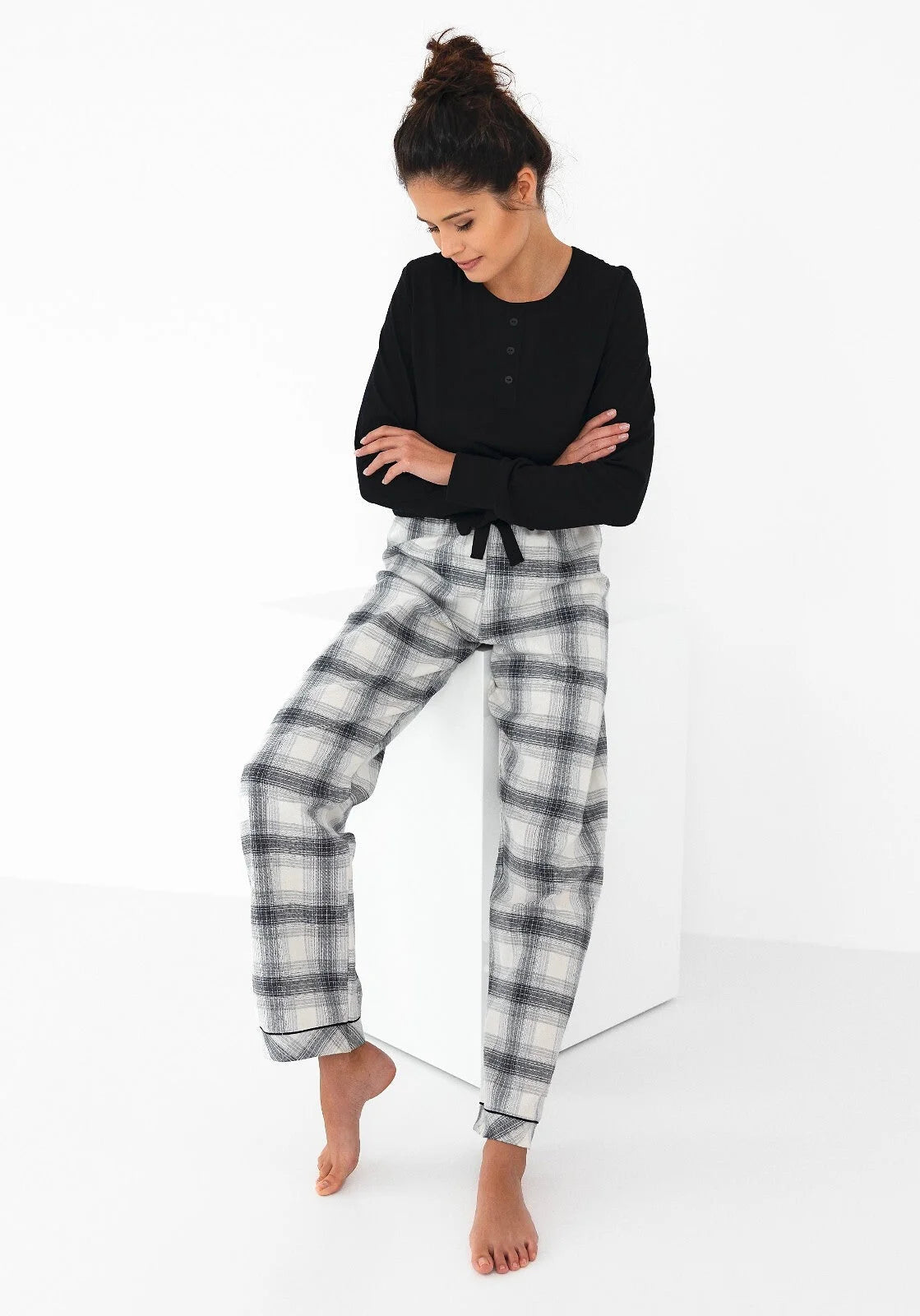 Blanche | pigiama da donna in cotone elasticizzato - home