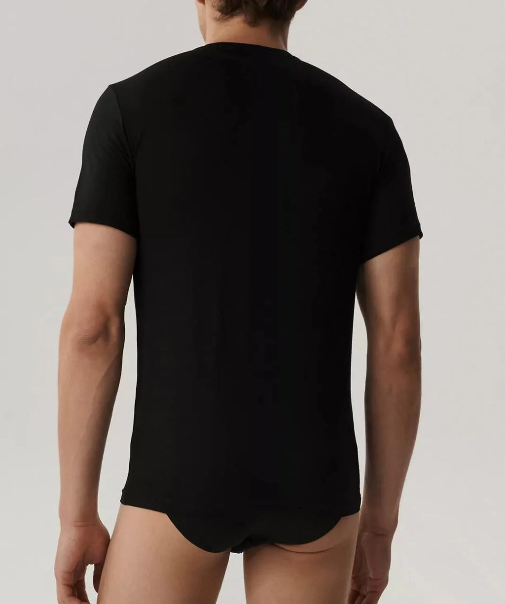 Bmv-050 - t-shirt da uomo in fibra di bambù - scollo rotondo