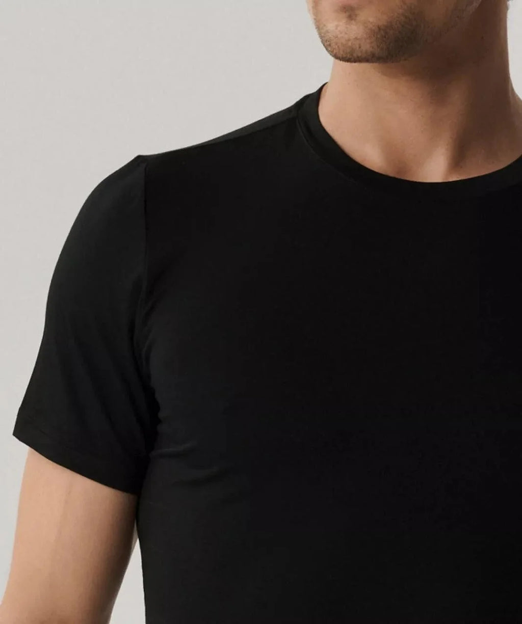 Bmv-050 - t-shirt da uomo in fibra di bambù - scollo rotondo
