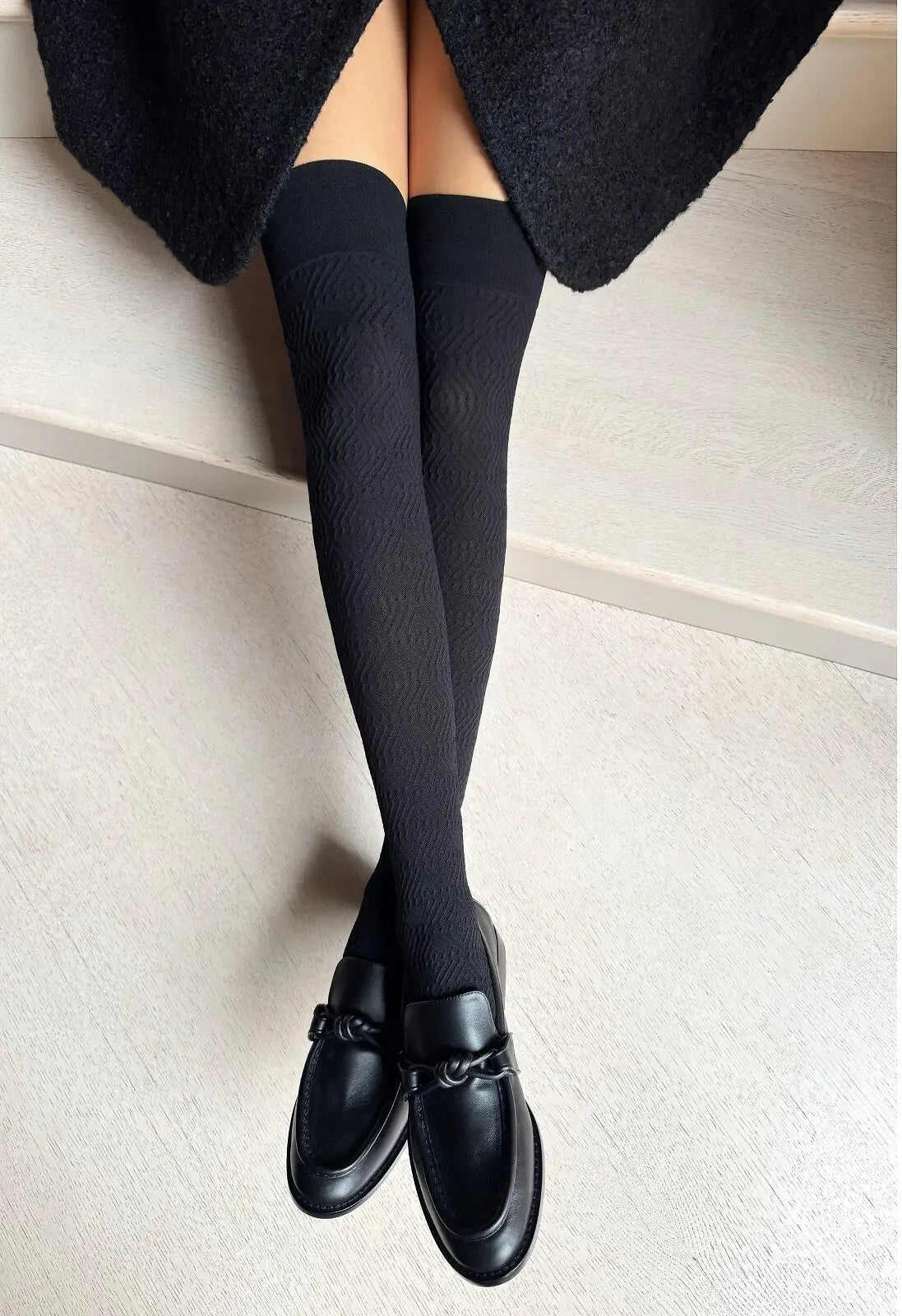 Bocaro | calze parigine con motivo a rombi