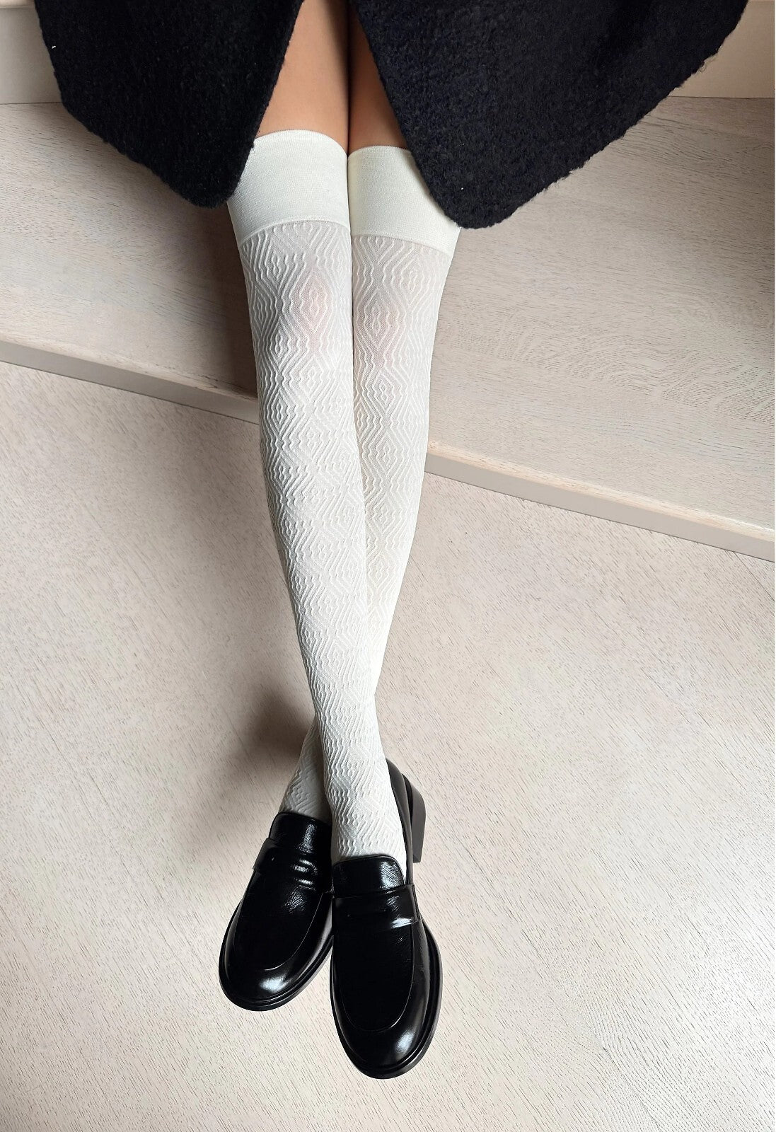 Bocaro | calze parigine con motivo a rombi
