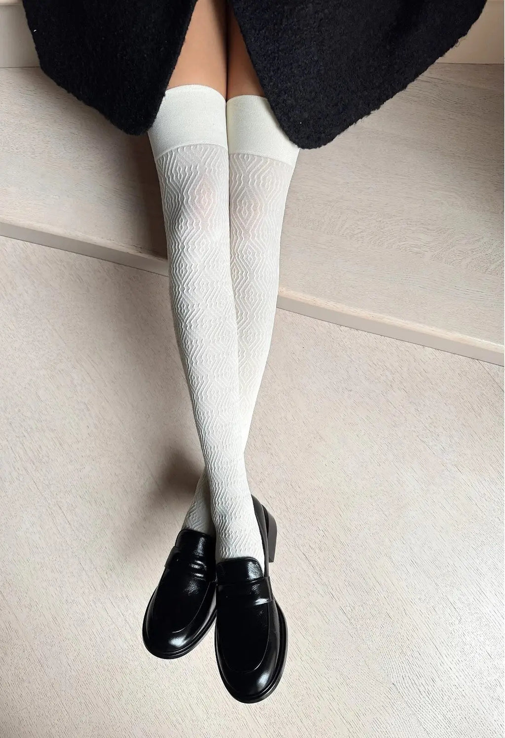 Bocaro | calze parigine con motivo a rombi