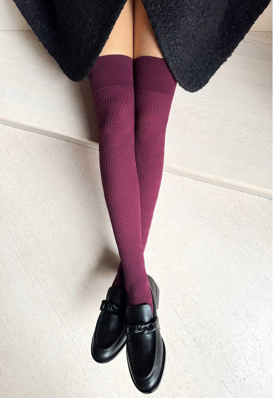 Bocaro | calze parigine con motivo a rombi