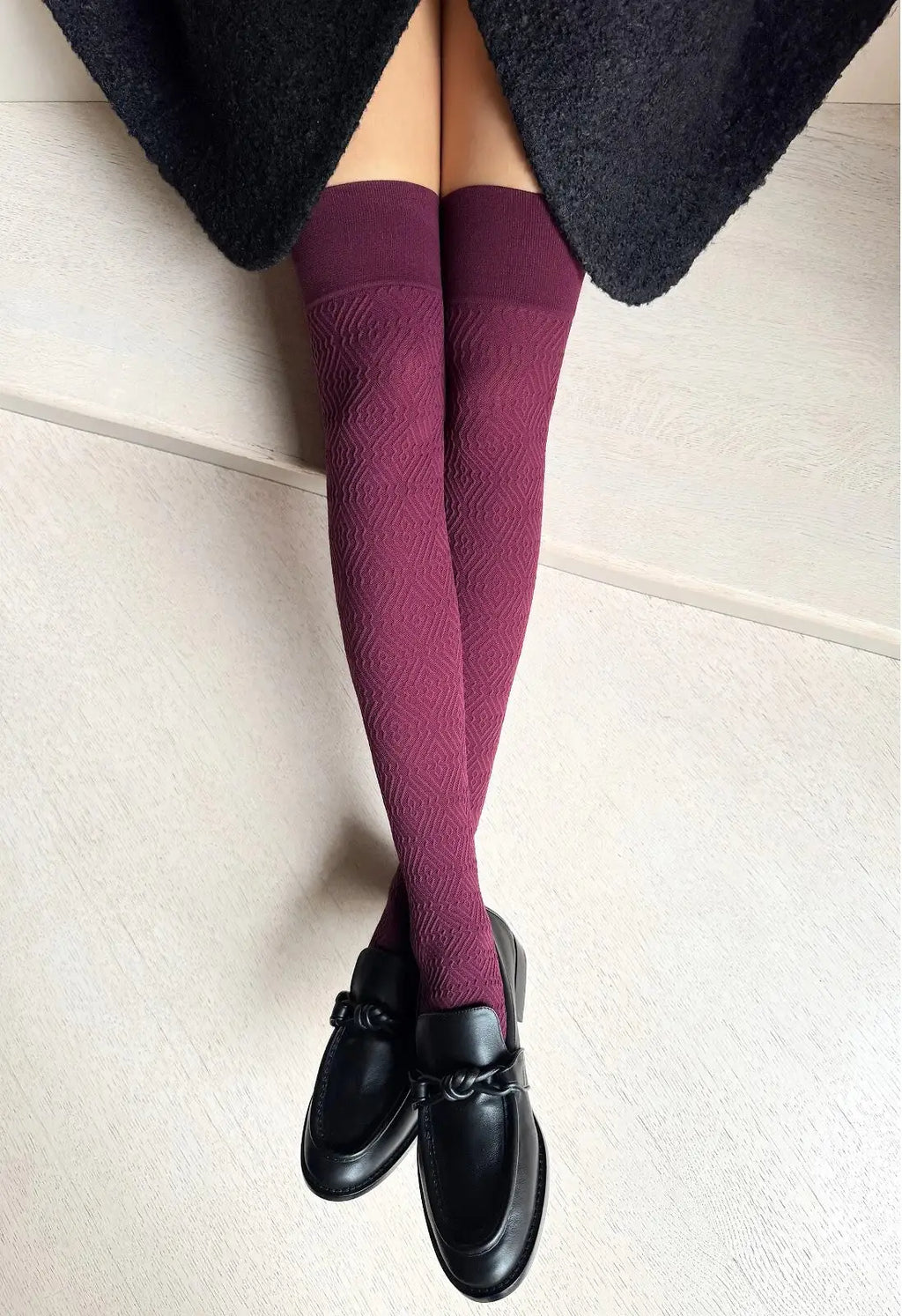 Bocaro | calze parigine con motivo a rombi