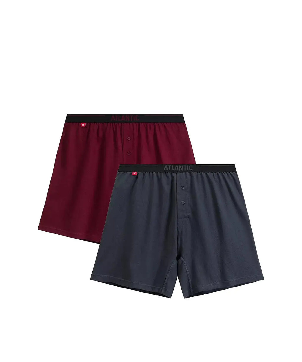 Boxer morbido con bottoni in 100% cotone - pack da 2 pezzi