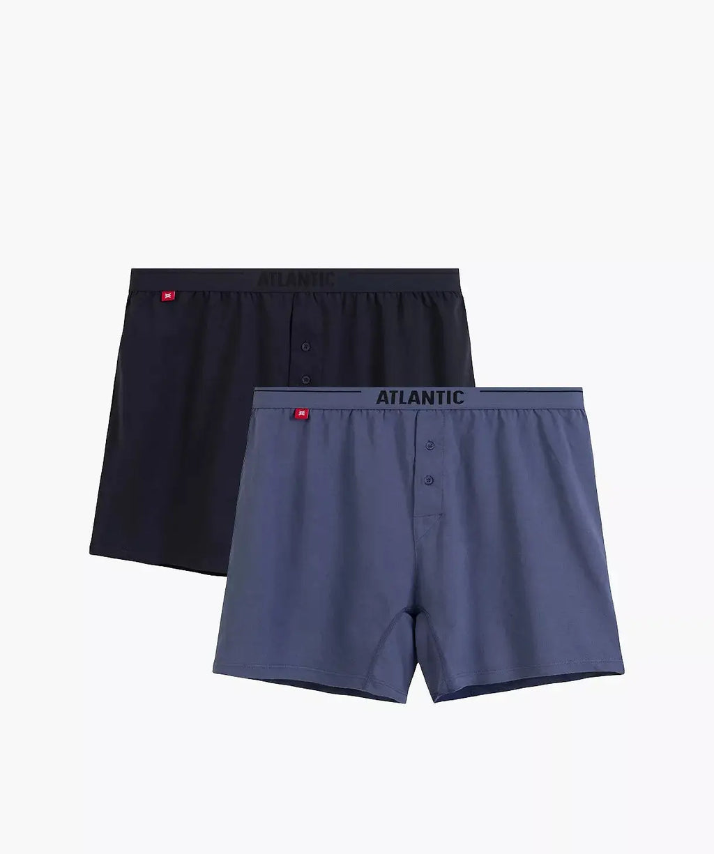 Boxer morbido con bottoni in 100% cotone - pack da 2 pezzi