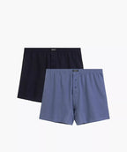 Boxer morbido con bottoni in 100% cotone - pack da 2 pezzi