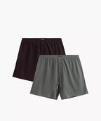 Boxer morbido con bottoni in 100% cotone - pack da 2 pezzi