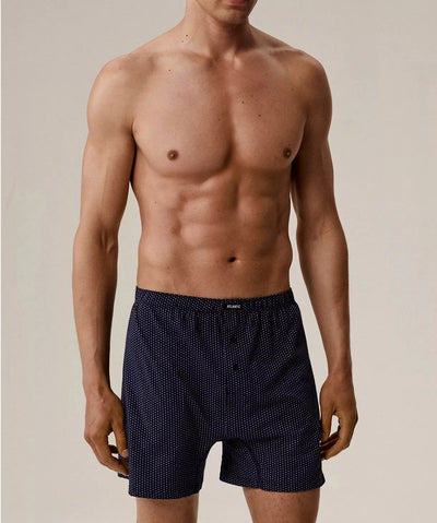 2mbx-079 - blu - boxer morbido con bottoni in 100% cotone