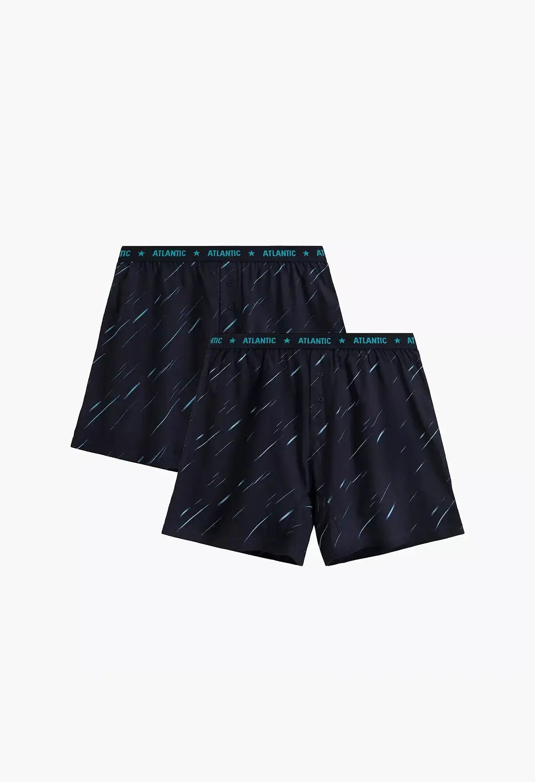 Boxer morbido con bottoni in 100% cotone - pack da 2 pezzi