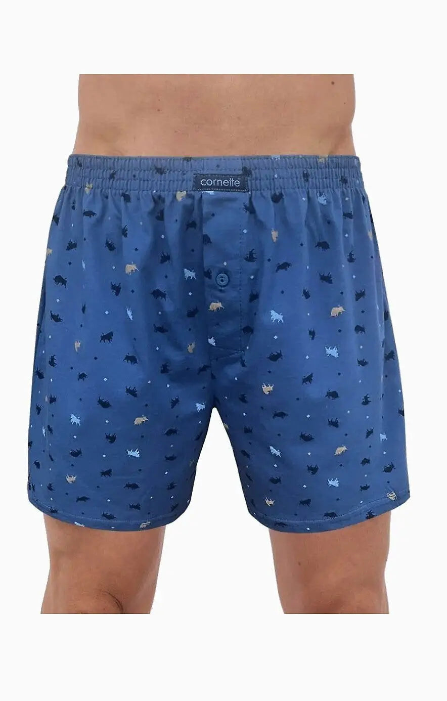 Boxer uomo ampio con bottoni 100% cotone - classic comfort