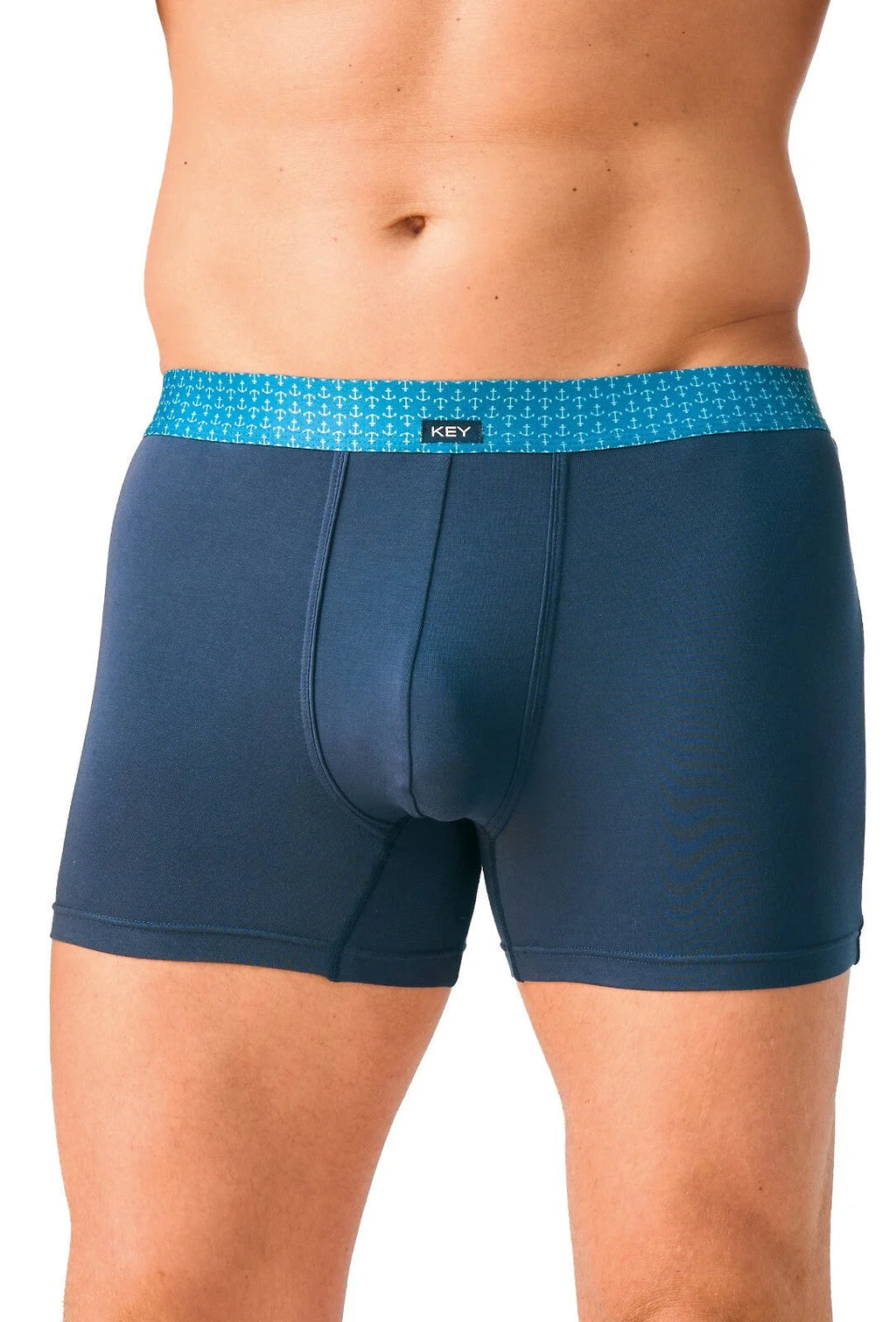 Mxh 267 - boxer uomo bambù tinta unita – elastico fantasia