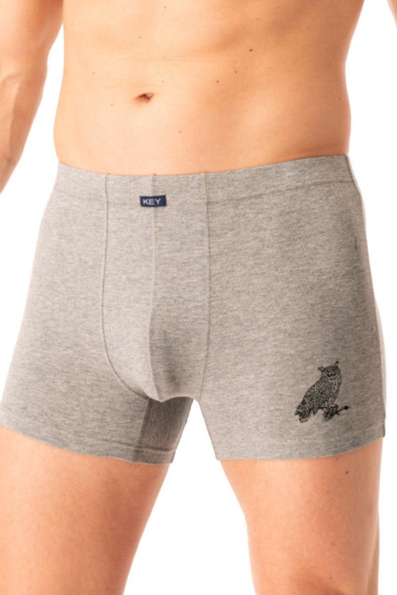 Boxer uomo in cotone elasticizzato con stampa gufo - mxh 703