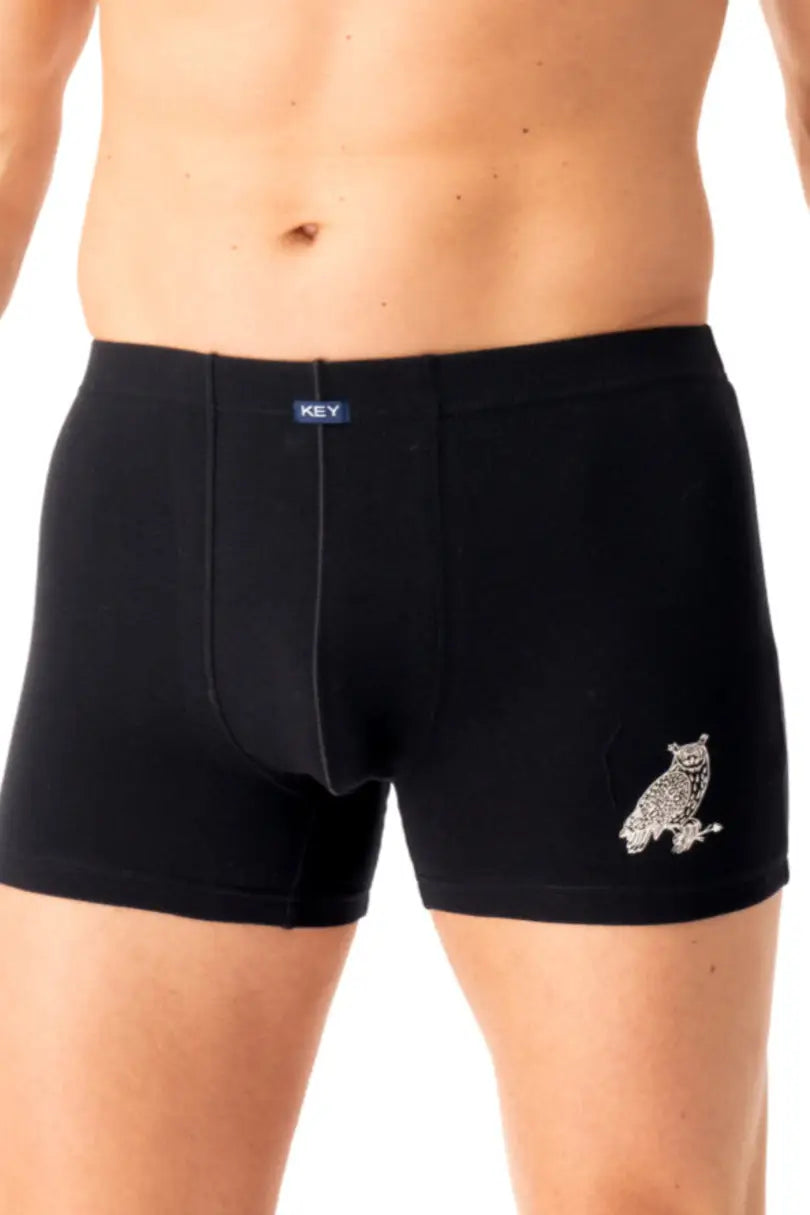 Boxer uomo in cotone elasticizzato con stampa gufo - mxh 703