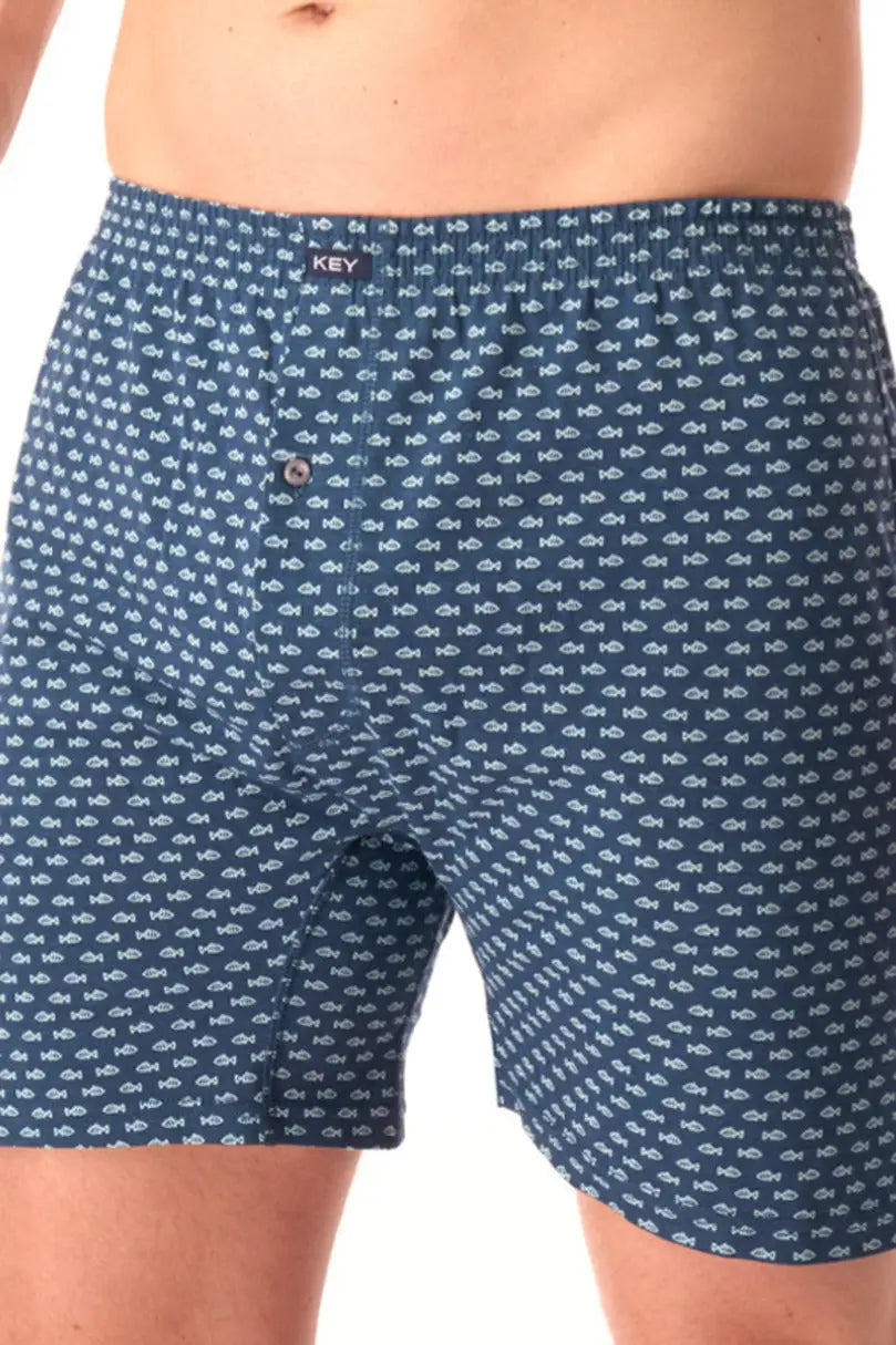 Boxer uomo in cotone con motivo a pesciolini - mxc 947