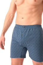 Boxer uomo in cotone con motivo a pesciolini - mxc 947