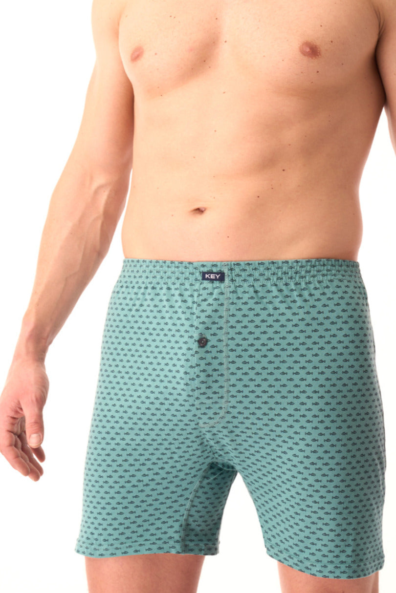 Boxer uomo in cotone con motivo a pesciolini - mxc 947