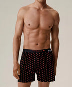 Boxer uomo larghi in cotone con stampa a cuori – pack da 2
