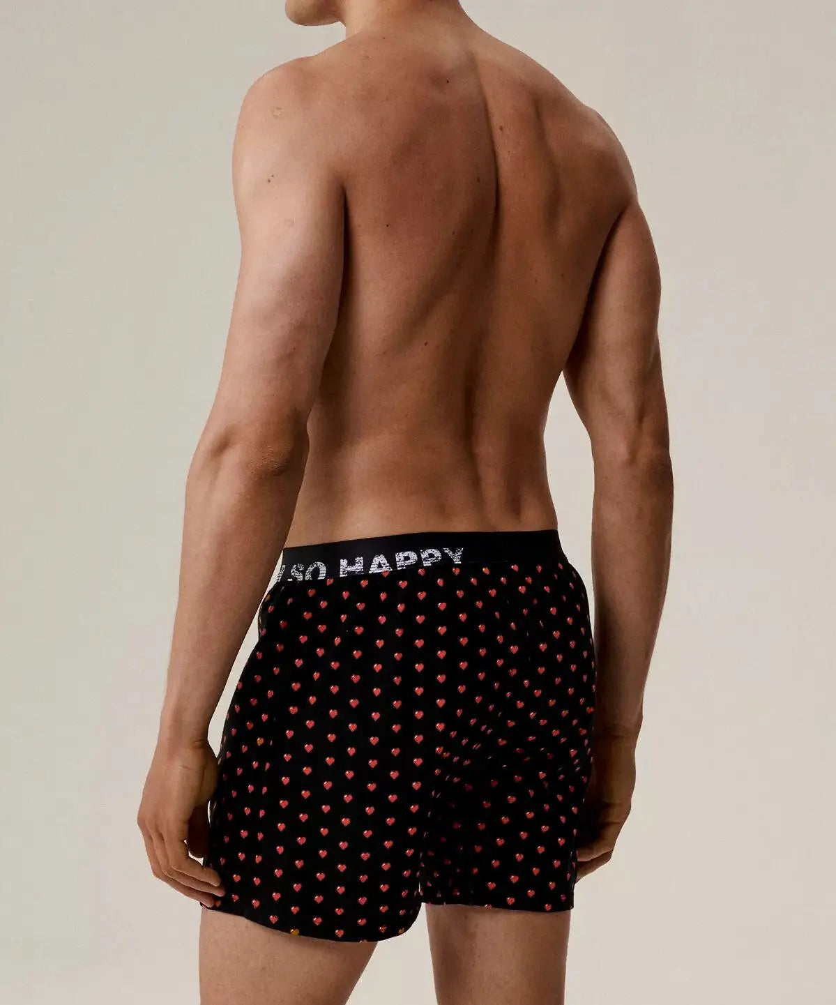 Boxer uomo larghi in cotone con stampa a cuori – pack da 2