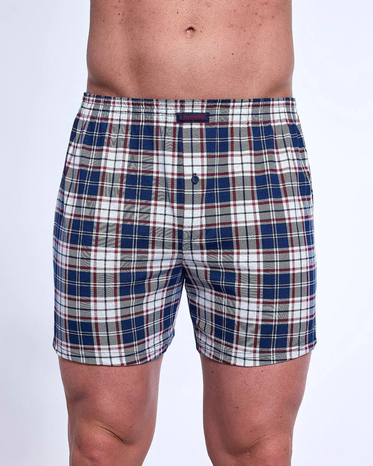 Boxer uomo morbido con bottoni in cotone elasticizzato